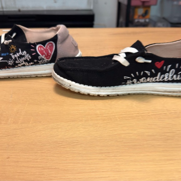 Hey Dude Black Moccasins with Comfortable Slip-On Design - Picture 4 of 5